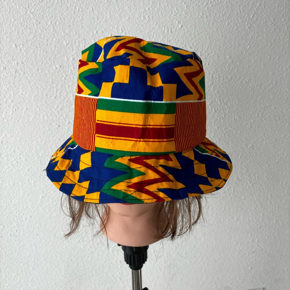 New African Kente Print Bucket Hat